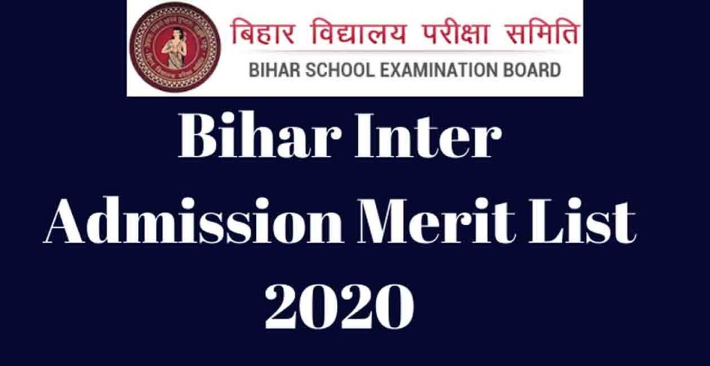 BIhar, Inter Admission, Inter Admission 2020, Merit List Bihar INter,