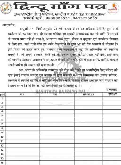 Masjid se Loudspeaker Hatao Abhiyan, Bajrang Dal, Bajrang Dal in India, Masjid Me Loudspeaker, Bihar news, Bihar Khabar, Bihar hindi news, Bihar lettest news, Bihar update,